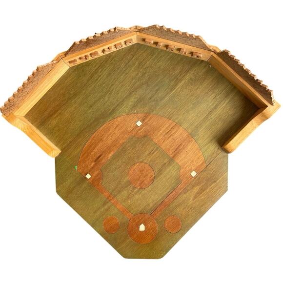 Vintage Handmade Wooden Turner Field Atlanta Braves Stadium 1/1 Display Piece - Picture 1 of 7